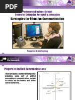 Strategies For Effective Communication: Portsmouth Business School Centre For Enterprise Research & Innovation