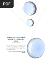 Valores Creencias Segun NANDA NOC NIC o Lenguaje NNN