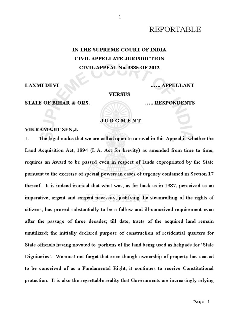 Land Acquisition Delay in Paying Compensation To The Land Owner by