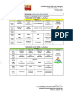 Actividades y Horarios III Semana en la Escuela de Verano