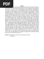 Civil Service and Problem of Civil Service Delivery in Nigeria (A Case Study of Rivers State Ministry of Health (2007-2013) For Publication