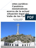 Apuntes Jurídicos Canónico-Administrativos Acerca de La Actual Situación Legal Del Valle de Los Caídos