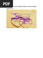 Download birthdaybirthday messagesbirthday quotesbirthday wisheshappy birthday quotesbirthday wishes for son by Sandusky Chuck SN270497853 doc pdf