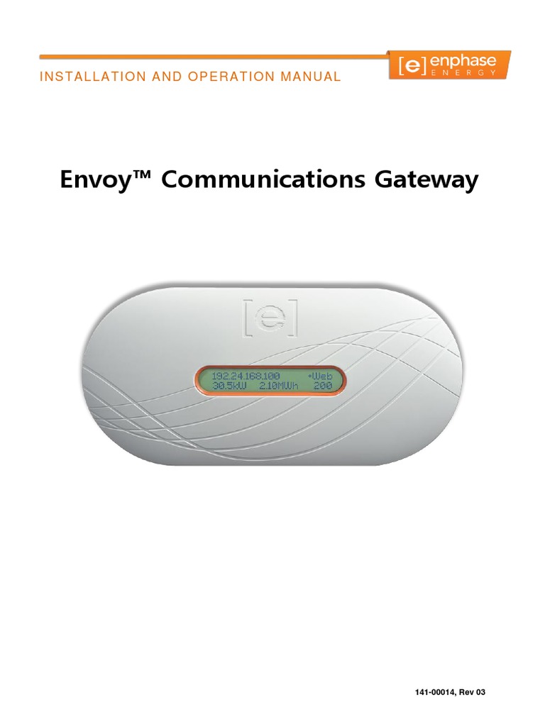 Envoy Install PDF Ip Address Computer Network