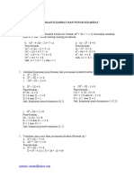 MATEMATIKA Contoh Persamaan Dan Fungsi Kuadrat