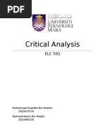 Criticsal Analysis
