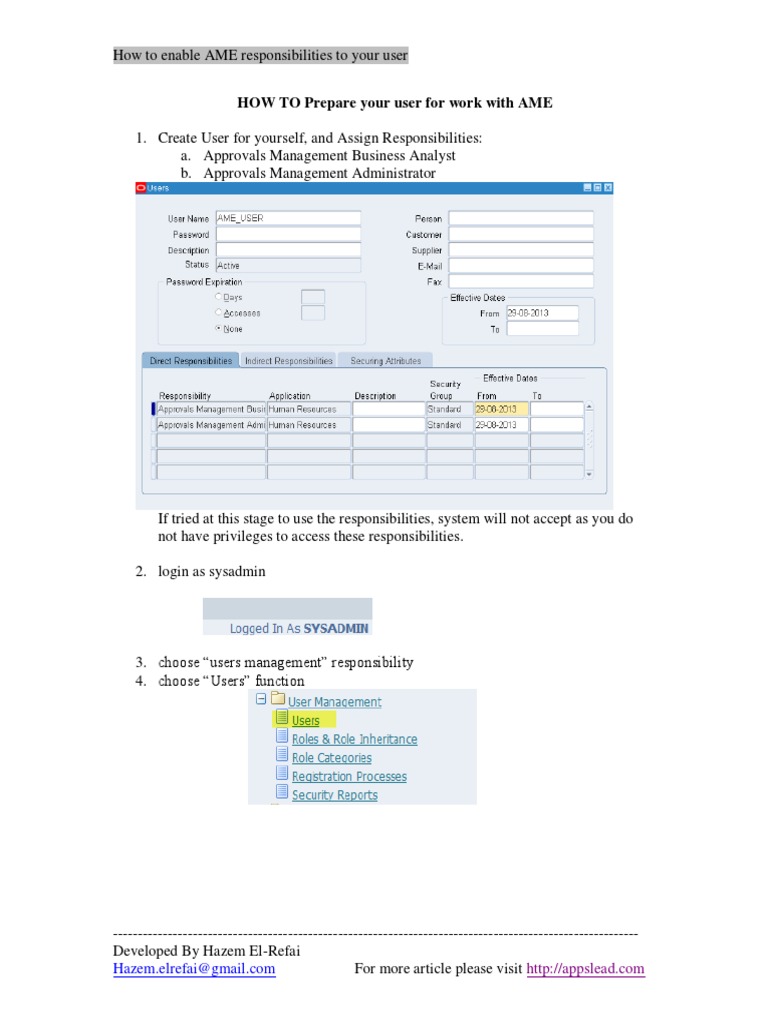 Prepare AME User | PDF | Computers