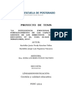 La Inteligencia Emocional y La Gestion de Irectores en La Ugel 01 Lima Peru