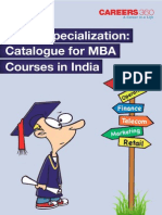 Which Specialization- Catalogue for MBA Courses in India