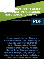 Pencemaran Udara Akibat Akibat Debu Industri Pengolahan Batu Kapur