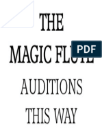 Magic Flute Auditions Poster