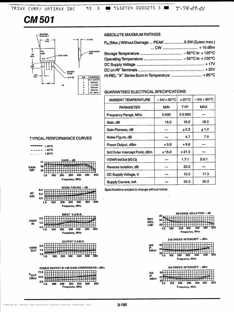 CM501 DataSheet | PDF