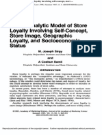 A Path Analytic Model of Store Loyalty Involving Self-Concept, Store Image...