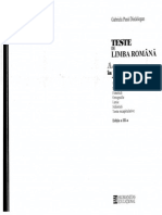 Teste de Limba Romana - G. P. Dindelegan