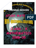 Class - X Mathematics 2008-09