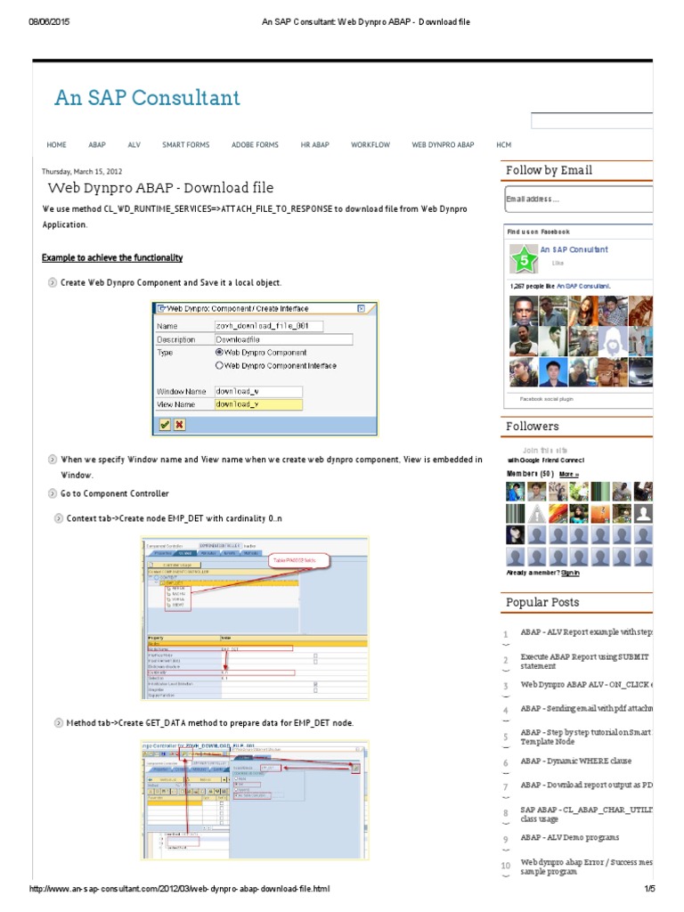An SAP Consultant - Web Dynpro ABAP - Download File | PDF | Metadata ...