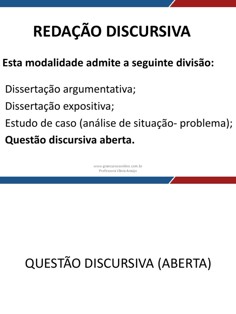 Estrutura da Redação Discursiva | PDF | Teses | Descentralização
