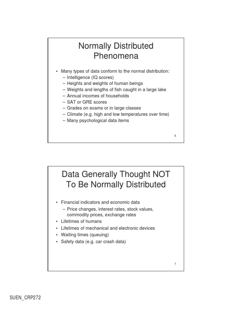 Normal Distribution or Not Summer Slides | PDF
