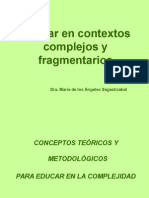 Educar en Contextos Complejos y Fragmentarios - Ma de Los Angeles Sagastizabal