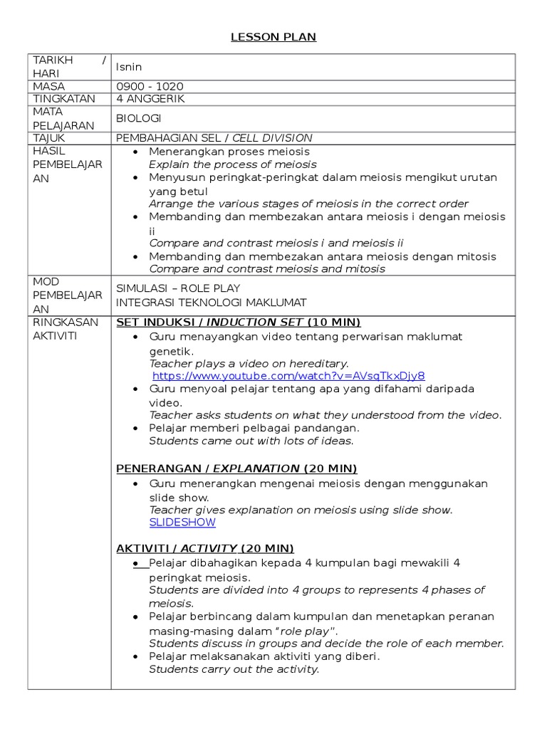 Lesson Plan | PDF