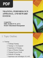 Training, Performance Appraisal, and Rewards by Mrs. Alva