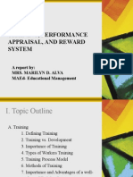 Training, Performance Appraisal, and Rewards by Mrs. Alva