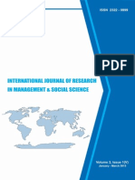 International Journal of Research in Management & Social Science Volume 3, Issue 1 ( v) January - March , 2015 ISSN