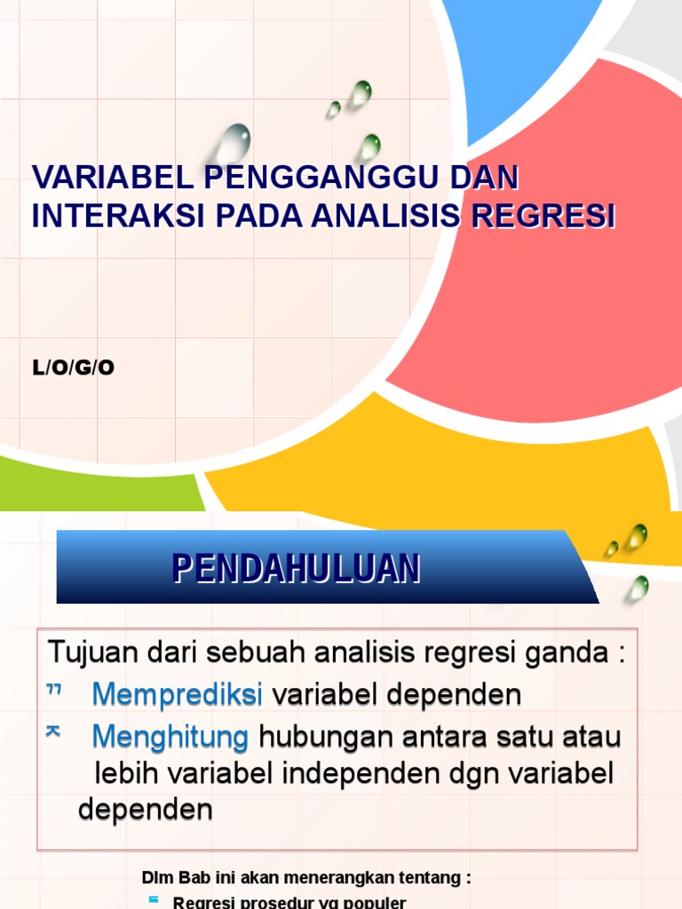 Variabel Pengganggu Dan Interaksi Pada Analisis Regresi New | PDF
