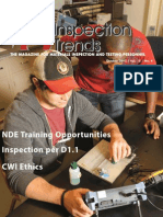 NDE Training Opportunities Inspection Per D1.1 CWI Ethics: The Magazine For Materials Inspection and Testing Personnel