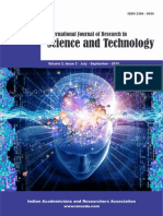 International Journal of Research in Science and Technology Volume 2, Issue 3 (I) July - September 2015 ISSN