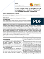 Gender Issues in The Lion and The Jewel by Wole Soyinka: A Linguistics-Oriented Analysis From A Systemic Functional Grammar and Critical Discourse Analysis Perspective