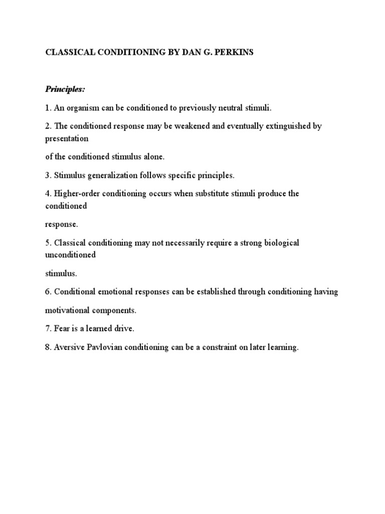 Understanding Classical Conditioning | PDF | Classical Conditioning ...