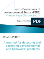 Parent's Evaluations of Developmental Statu S (PEDS)