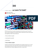 How Do You Learn To Code