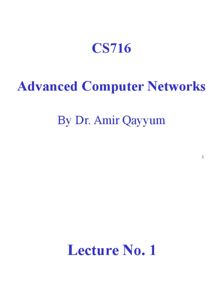 Advanced Computer Networks Course | PDF