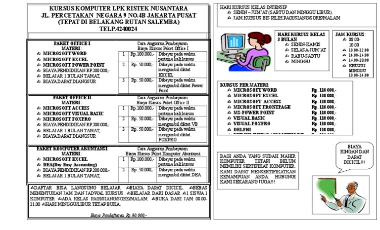 Contoh Brosur Sederhana Word