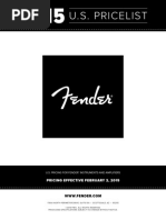 2015 Fender BW Consumer Price List