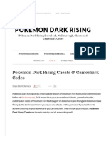 Pokemon Dark Rising Cheats Guide