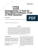 Implementing Requirements Management: A Task For Specialized Software Tools or PDM Systems?