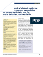 Relative Impact of Clinical Evidence and Over-The-Counter Prescribing On Topical Antibiotic Use For Acute Infective Conjunctivitis