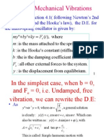 On Free Mechanical Vibrations