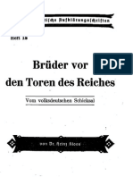 Nationalpolitische Aufklärungsschriften Heft 18 - Brüder Vor Den Toren Des Reiches (1942, 32 S., Scan)