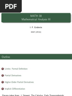 Math 38 Mathematical Analysis III: I. F. Evidente