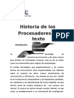 Historia Del Procesador de Textos