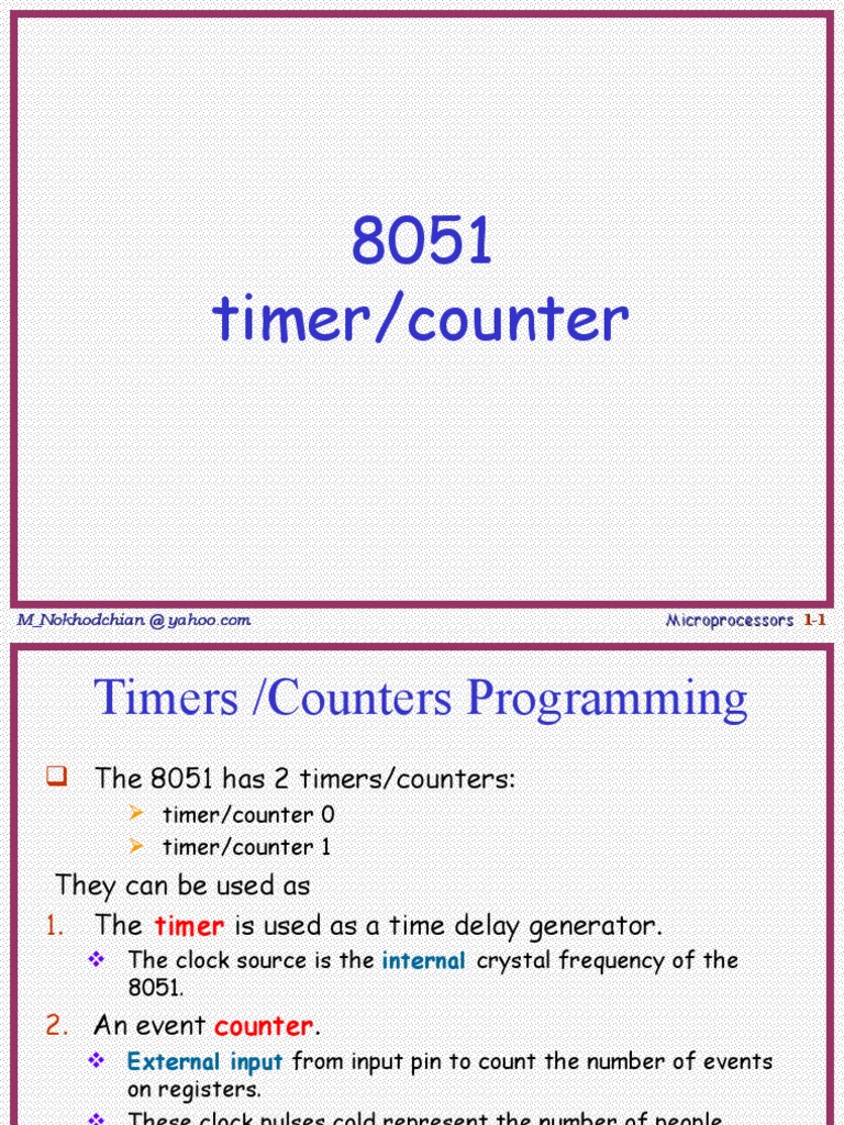 8051 Timer/Counter Programming Guide | PDF | Frequency | Digital ...