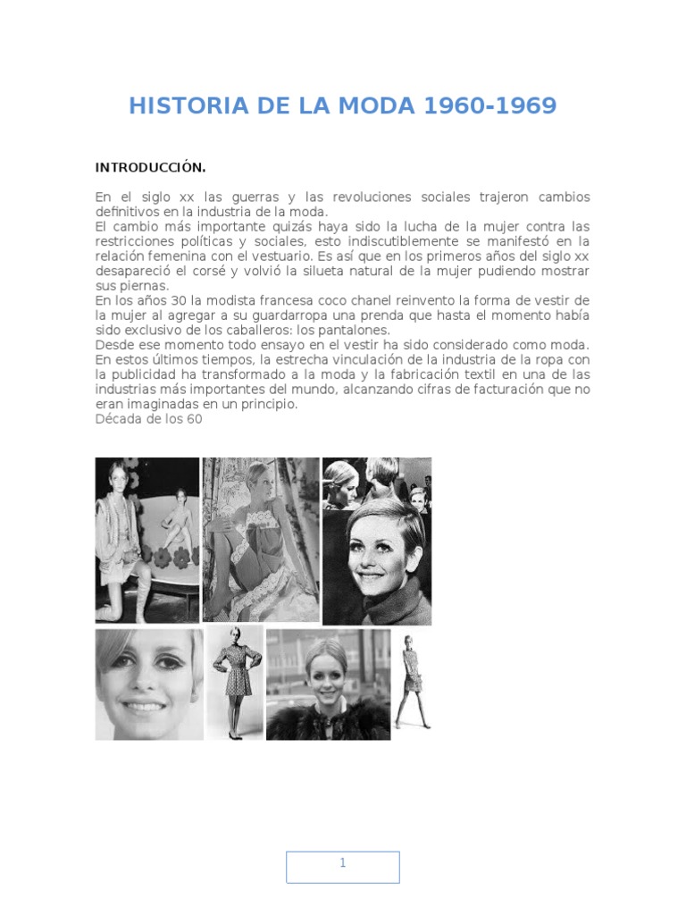 Moda de los 60: Revolución y Estilo | PDF | Pantalones | Moda