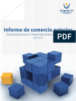 Informe de Comercio Exterior de Uruguay Abril 2015