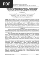 Molecular cloning and sequence analysis of vira-like chitinase gene from the cotton leaf worm, Spodoptera littoralis Bosid (Lepidoptera