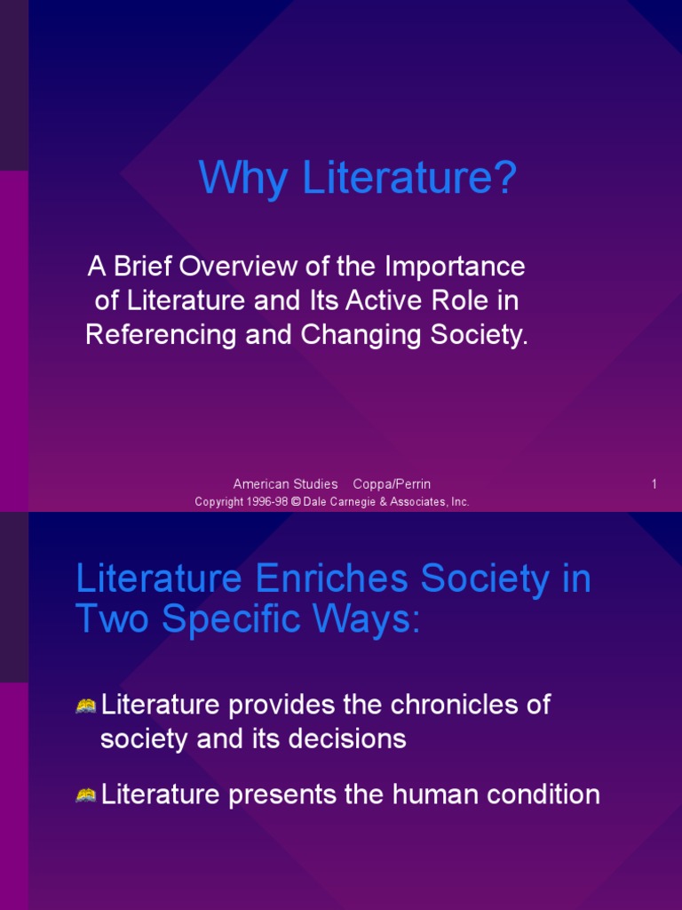 Why Literature | PDF