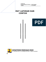 Lampiran III Permen Pu No.6-2008 Format Laporan